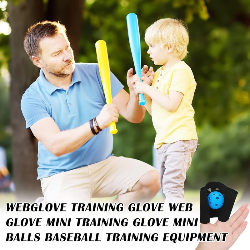 Chitidr 12 Packs Webglove Training Glove for Baseball & Softball Improve Hand-Eye Coordination & Placement Two-Finger Wrap Mitts for Catch Practice Balls Training Catchers Mitt Aids Equipment - Image 3